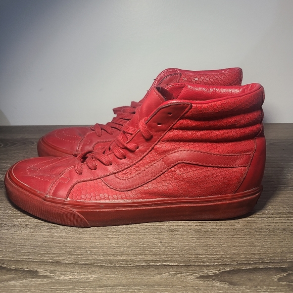 leather vans high top size 9.5 men - Picture 5 of 8